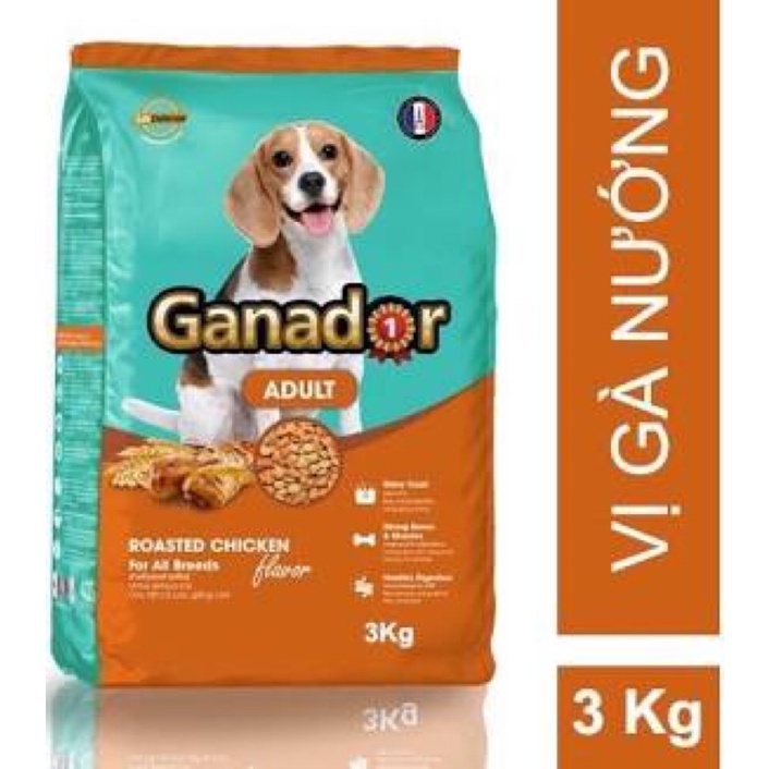 THỨC ĂN DÀNH CHO CHÓ LỚN GÂNDỎ VỊ GÀ 3KG