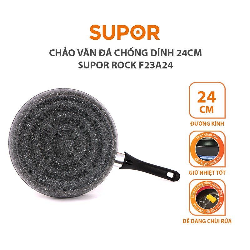 Chảo vân đá chống dính Supor F23A24
