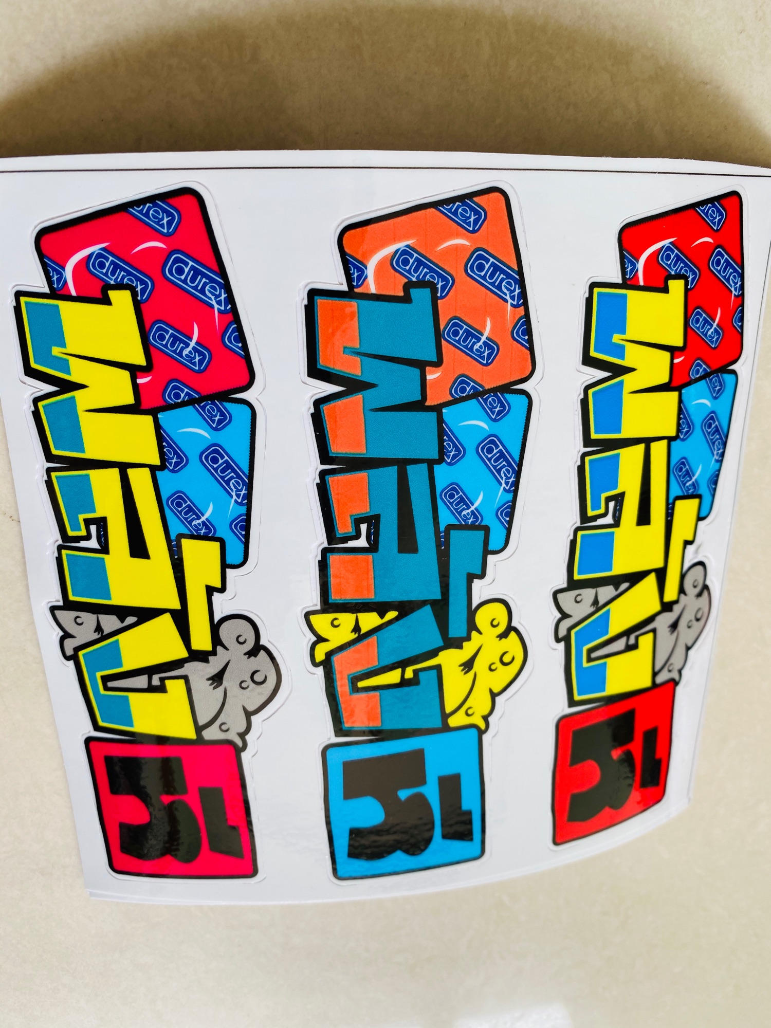 Com bo 3 tem decal thái