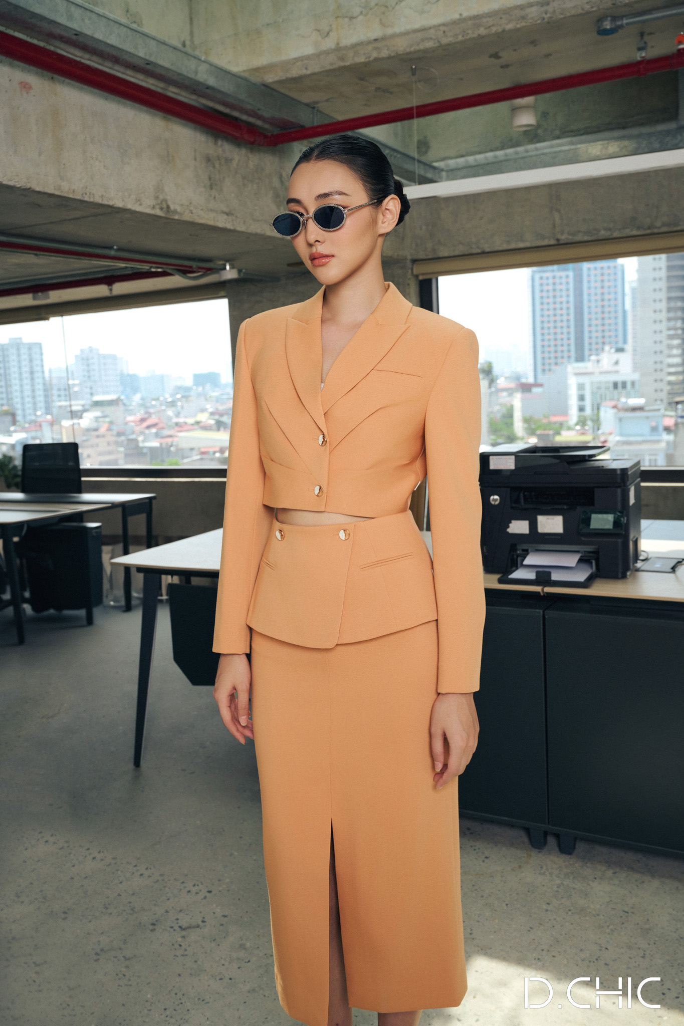 D.chic áo khoác croptop cổ bẻ ms: 160686