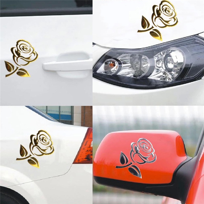 Miếng dán Sticker hoa hồng nổi 3D