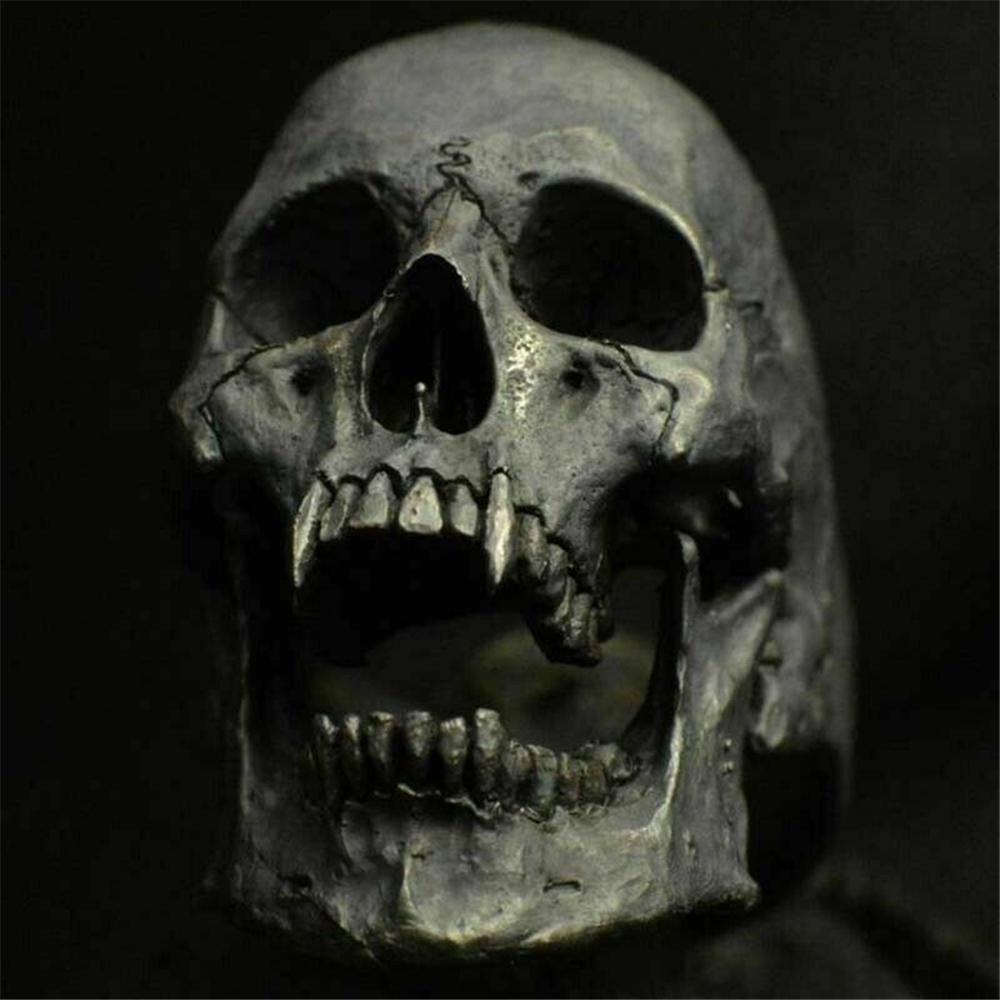 1 * Nhẫn Đầu Lâu Chiến Binh Biker Rock Kinh Dị Phong Cách Punk Gothic Cổ Điển