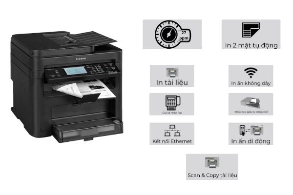 Máy in đa chức năng Canon MF249DW (In, Copy - In wifi - Scan màu - Fax)