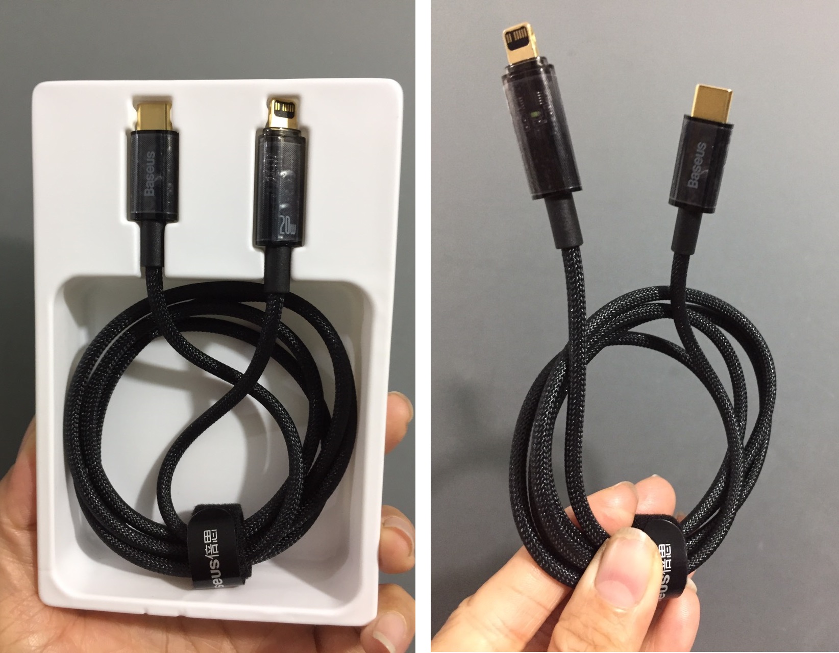 Cáp Sạc nhanh Tự Ngắt Gen2 Baseus Explorer Series cho iPhone/ iPad (Type C to Lightning Auto Power-Off, PD 20W Fast Charging Data Cable )