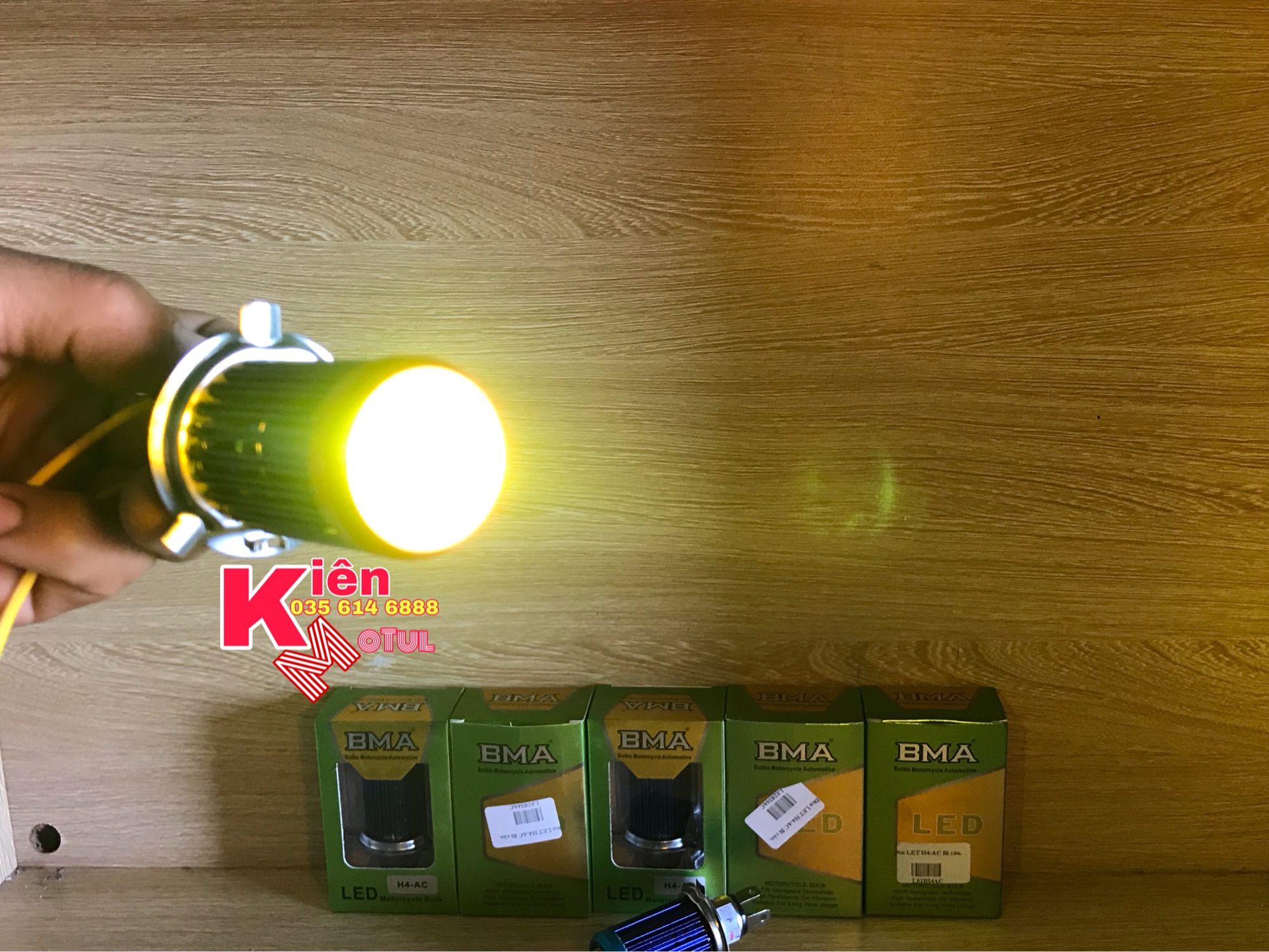 Bi led Bma 2 Chế độ Trắng Vàng Siêu Sáng