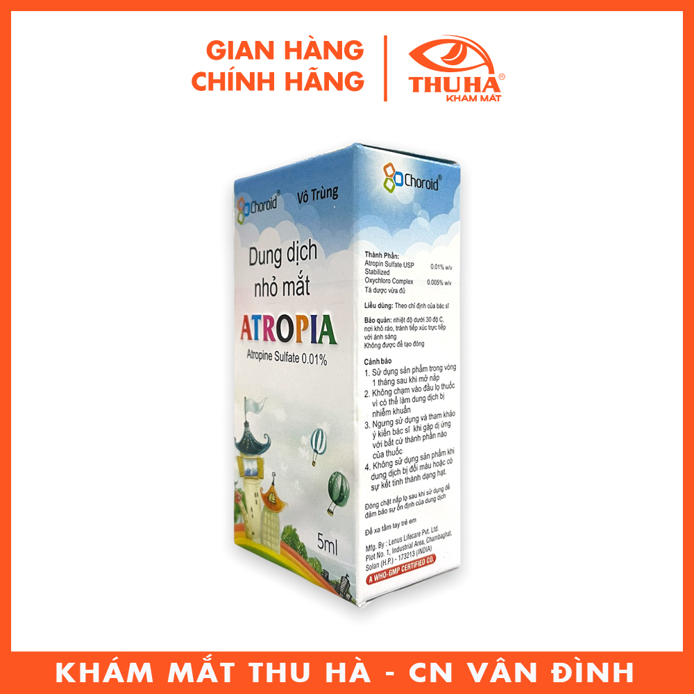 Dung dịch nhỏ mắt ATROPIA 0.01% 5ml