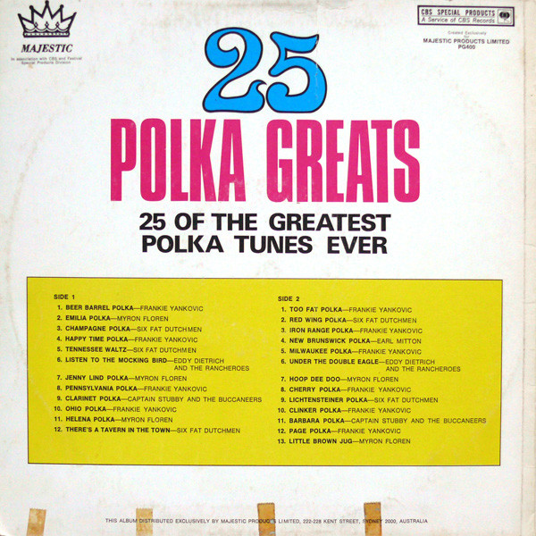 Đĩa than Vinyl Various – 25 Polka Greats Volume 1 - 1 LP