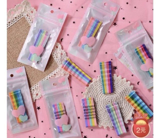 Set 10 Kẹp Tăm Đủ Màu