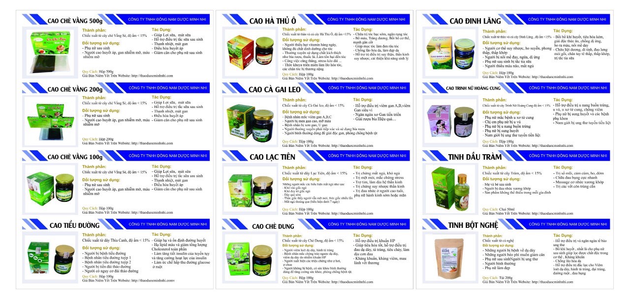 Cao đinh lăng Minh Nhi Hộp 100gr
