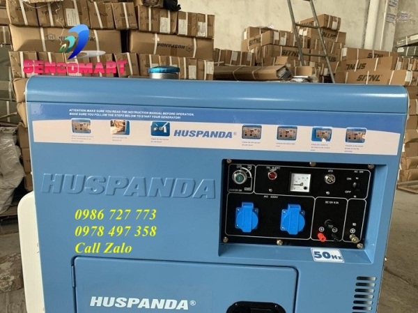 Máy phát điện giảm âm HUSPANDA HD8600 chạy dầu bảo hành 12 tháng, bảo trì vĩnh viễn