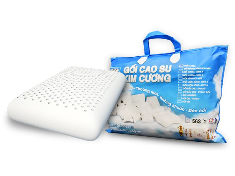 Combo 2  Gối Cao Su Kim Cương Ovany