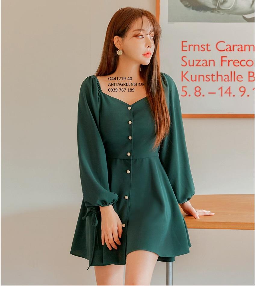 Q441219 ĐẦM XÒE CỔ VUÔNG DỄ THƯƠNG