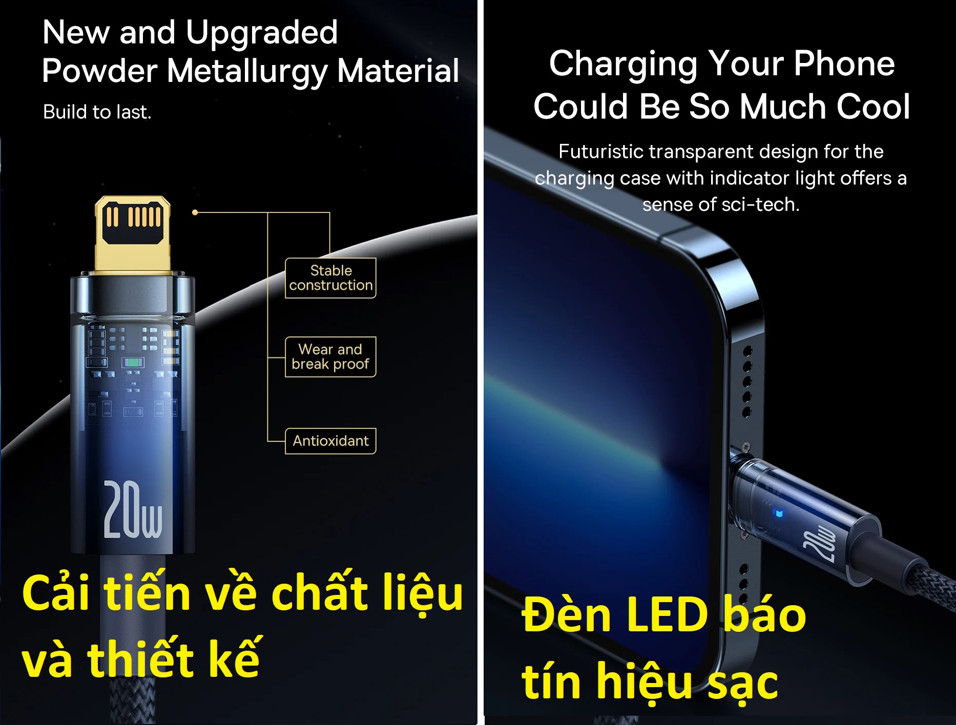Cáp Sạc nhanh Tự Ngắt Gen2 Baseus Explorer Series cho iPhone/ iPad (Type C to Lightning Auto Power-Off, PD 20W Fast Charging Data Cable )