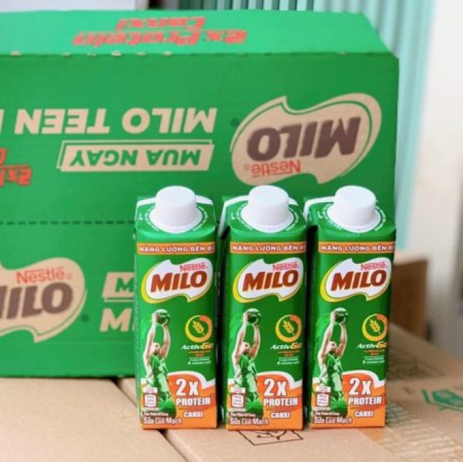 (Thùng 24 chai) Sữa Milo nắp vặn lúa mạch có đường Nestlé 210ml- DATE mới