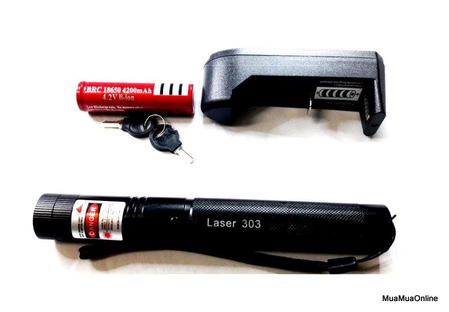 Đèn Pin Laser 303 Tia Đỏ Siêu Sáng Cao Cấp