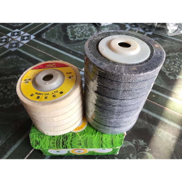 Pad nỉ đánh bóng 100mm dành cho máy cầm tay (TRẮNG/ ĐEN)