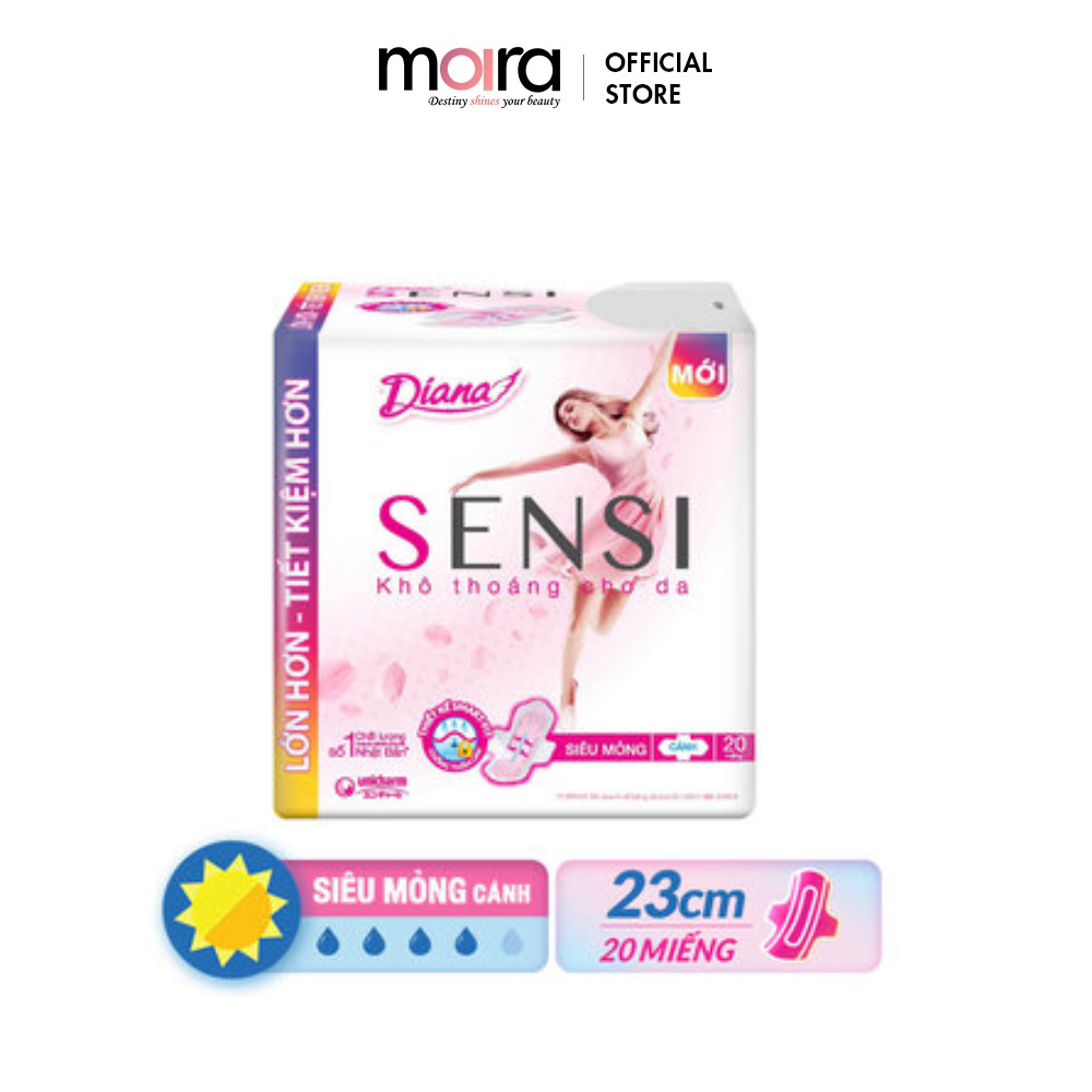 Băng vệ sinh Diana SENSI Siêu Mỏng Cánh 20 - 1908