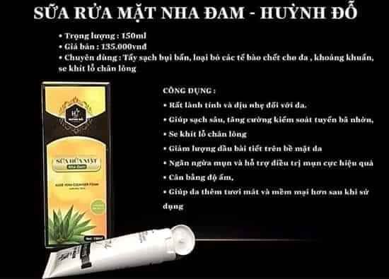 Sửa rửa mặt nha đam Huỳnh Đỗ
