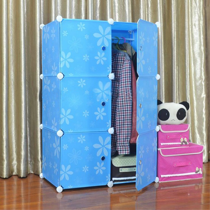 Tủ nhựa lắp ghép thông minh 6 ô - sâu 37cm vx1