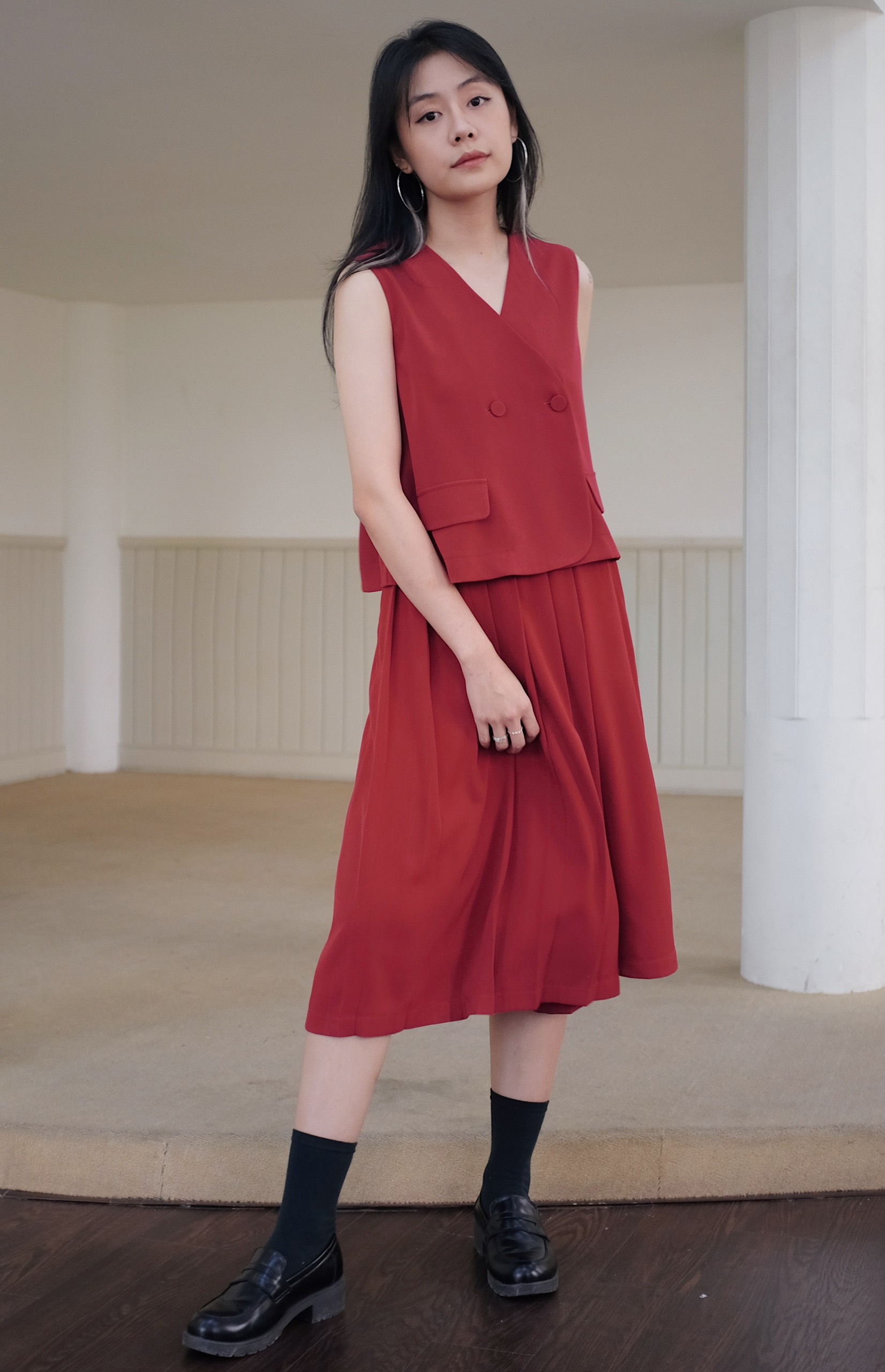 Chicka Chicka - Áo Gile top - Red