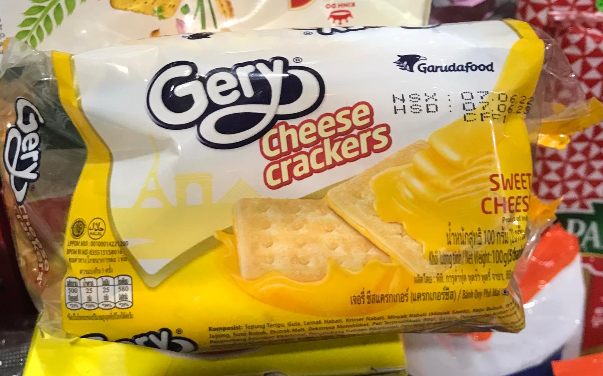 Bánh Gery chesse / socola dừa/ sữa dừa  crackers gói 100g