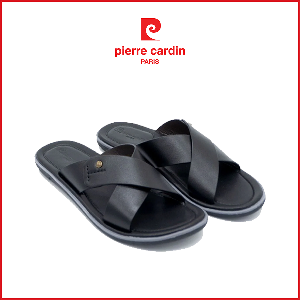 Dép Sandal nam da bò cao cấp Pierre Cardin, thiết kế tối giản và thanh lịch, đế cao su chống trơn trượt - PCMFWL 158