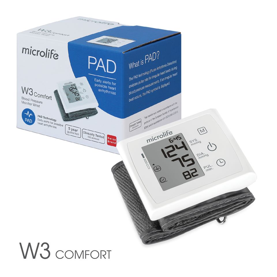 MÁY ĐO HUYẾT ÁP CỔ TAY MICROLIFE BP W3 COMFORT
