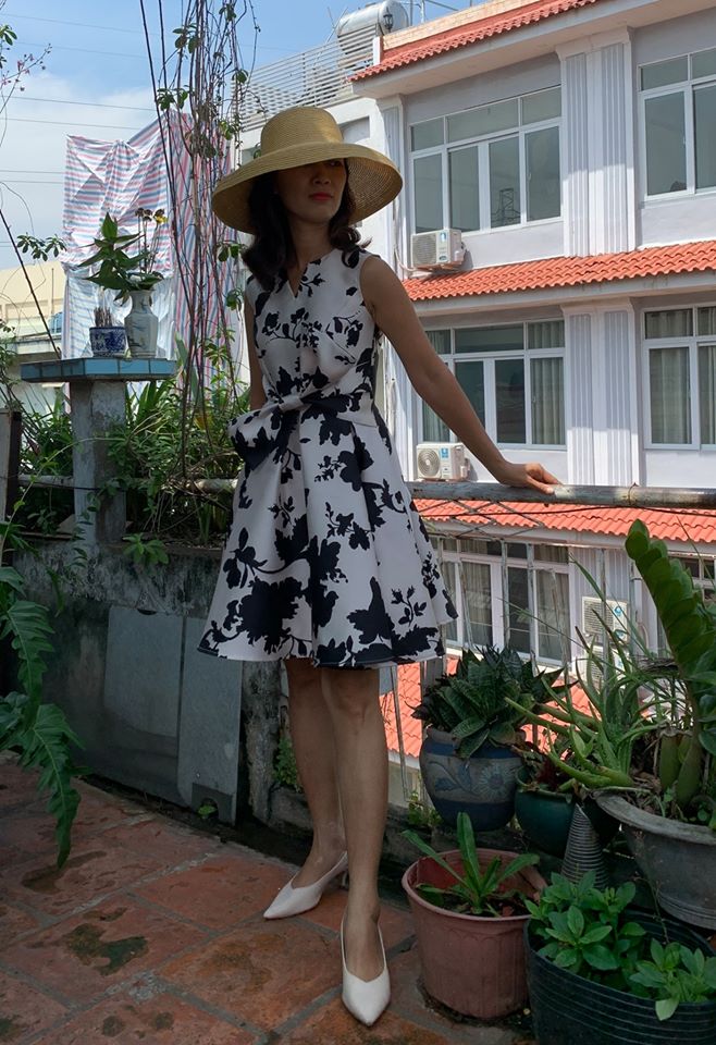 Rập Giấy DC039 - Đầm thắt nơ