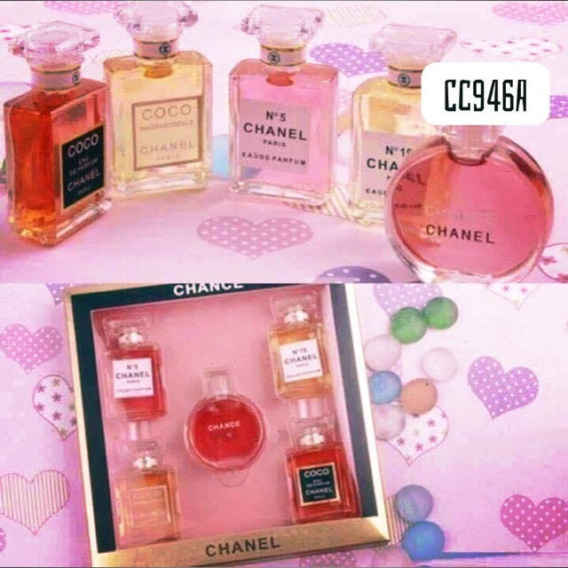 Bộ combo 5 chai nước hoa nữ cao cấp
