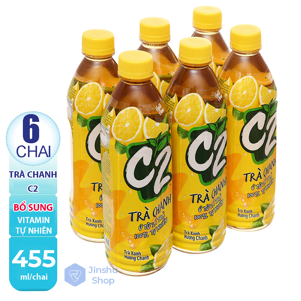[HCM][ UỐNG LÀ GHIỀN]  Lốc 06 Chai x 455ml Trà xanh C2 hương chanh - hot trend của giới trẻ .-[ 12.12 Hot Deals ]