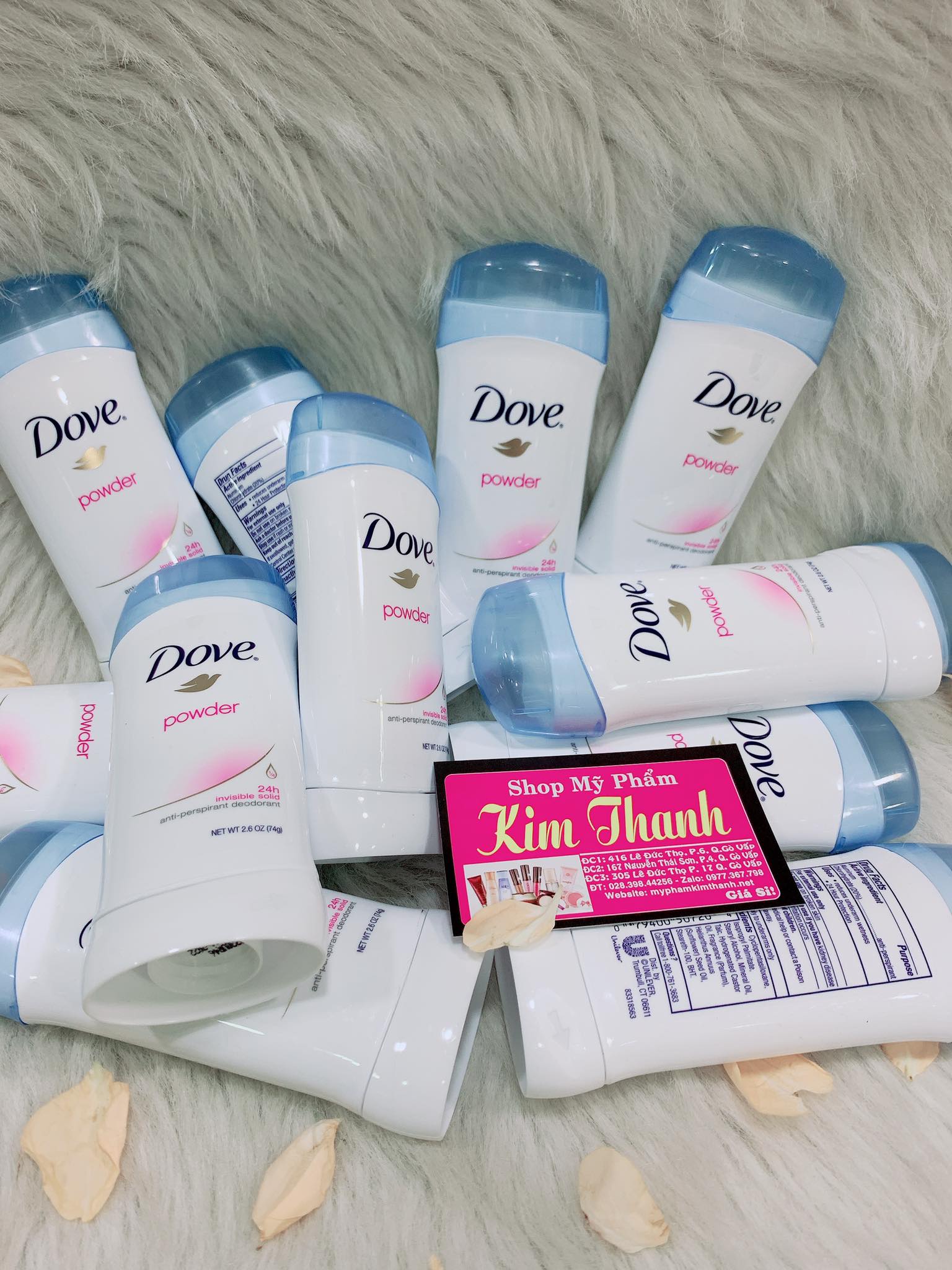 Lăn sáp khử mùi nữ Dove Powder 74g