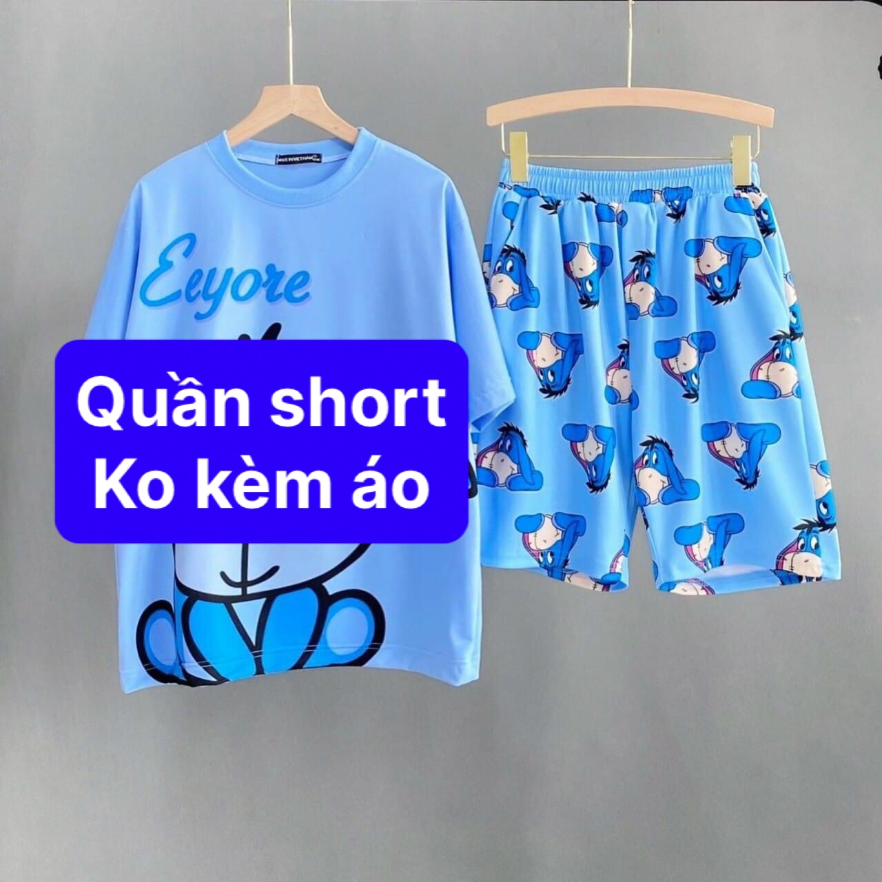 (40-65kg) Quần short thun cartoon hoạt hình unisex nam/nữ. báo hồng - vô diệm - hoa cúc - stitch - mickey - pink panther - BMO - trái bơ - tim heart - PTS - ku shin - pokemon - banana - chuối - vịt vàng - gà vàng - vịt perry - ngựa pony - mèo