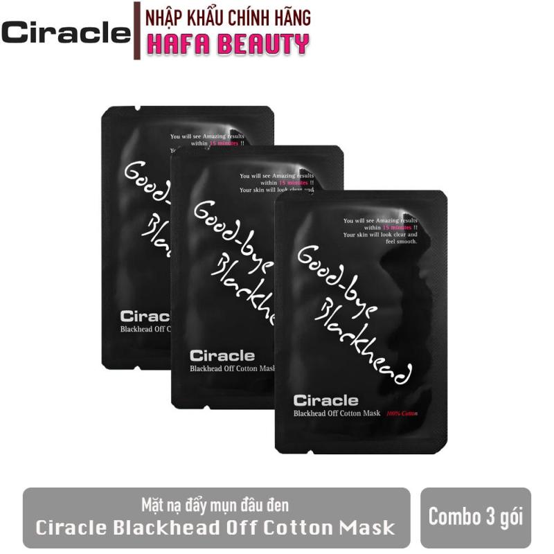 Bộ 3 Mặt nạ Serum đẩy mụn đầu đen Ciracle Blackhead Off Cotton Mask (Ciracle Goodbye Blackhead) nhập khẩu