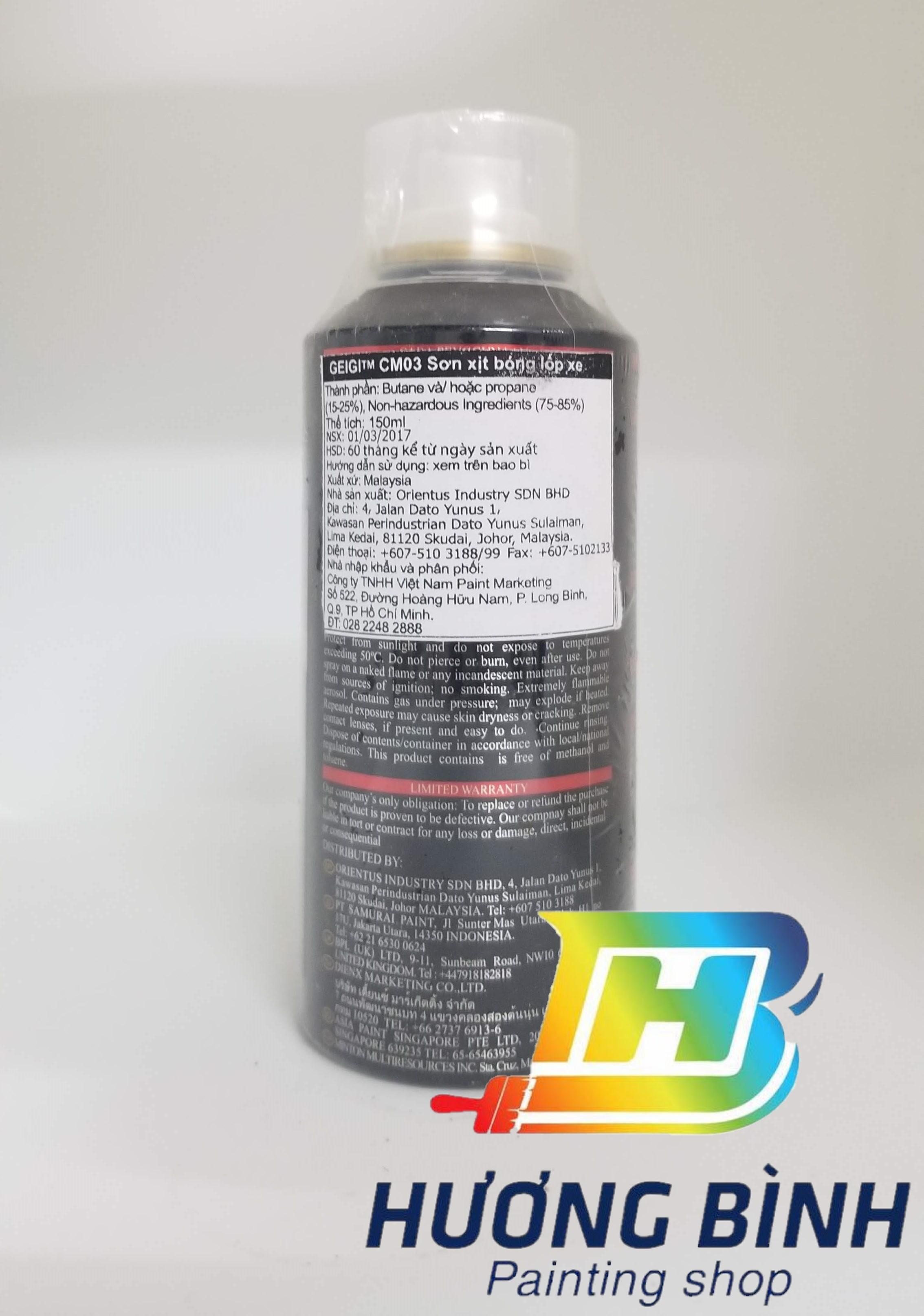 Chai xịt bóng lốp xe GEIGI - CM03