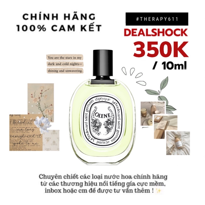 Mẫu thử nước hoa Diptyque olene 5ml-10ml
