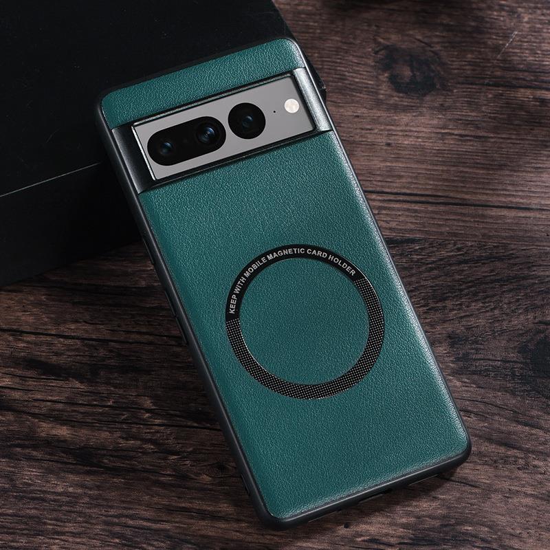 For Magsafe Case For Pixel 7 Pro Wireless Charging Magsafing Cover For Pixel 6 Pro PU Leather Phone Cover