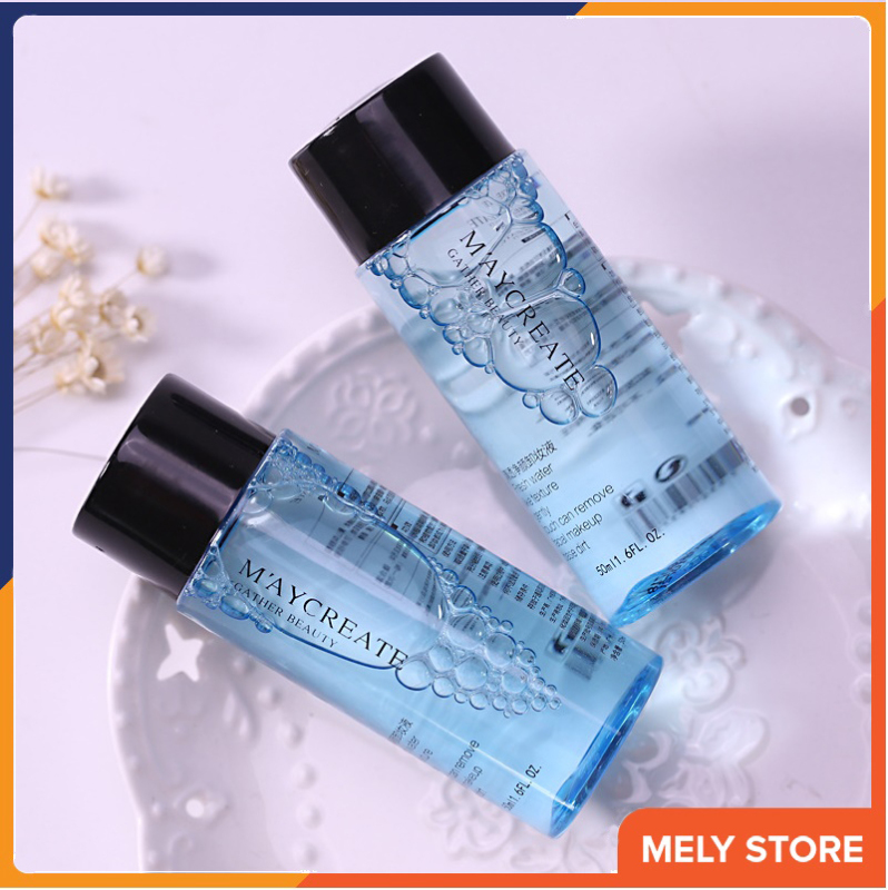 Nước tẩy trang MayCreate 50ml làm sạch lớp trang điểm, bụi bẩn còn xót lại trên da, giữ ẩm và thu nhỏ lỗ chân lông, nước tẩy trang dưỡng da, làm sáng da, trắng da SPU052-50
