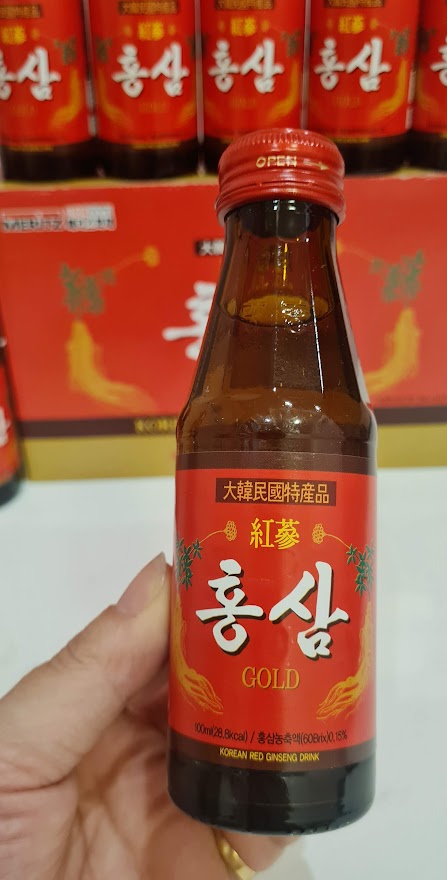 (Hộp 10 Chai 100ml) Nước Uống Hồng Sâm Hàn Quốc.