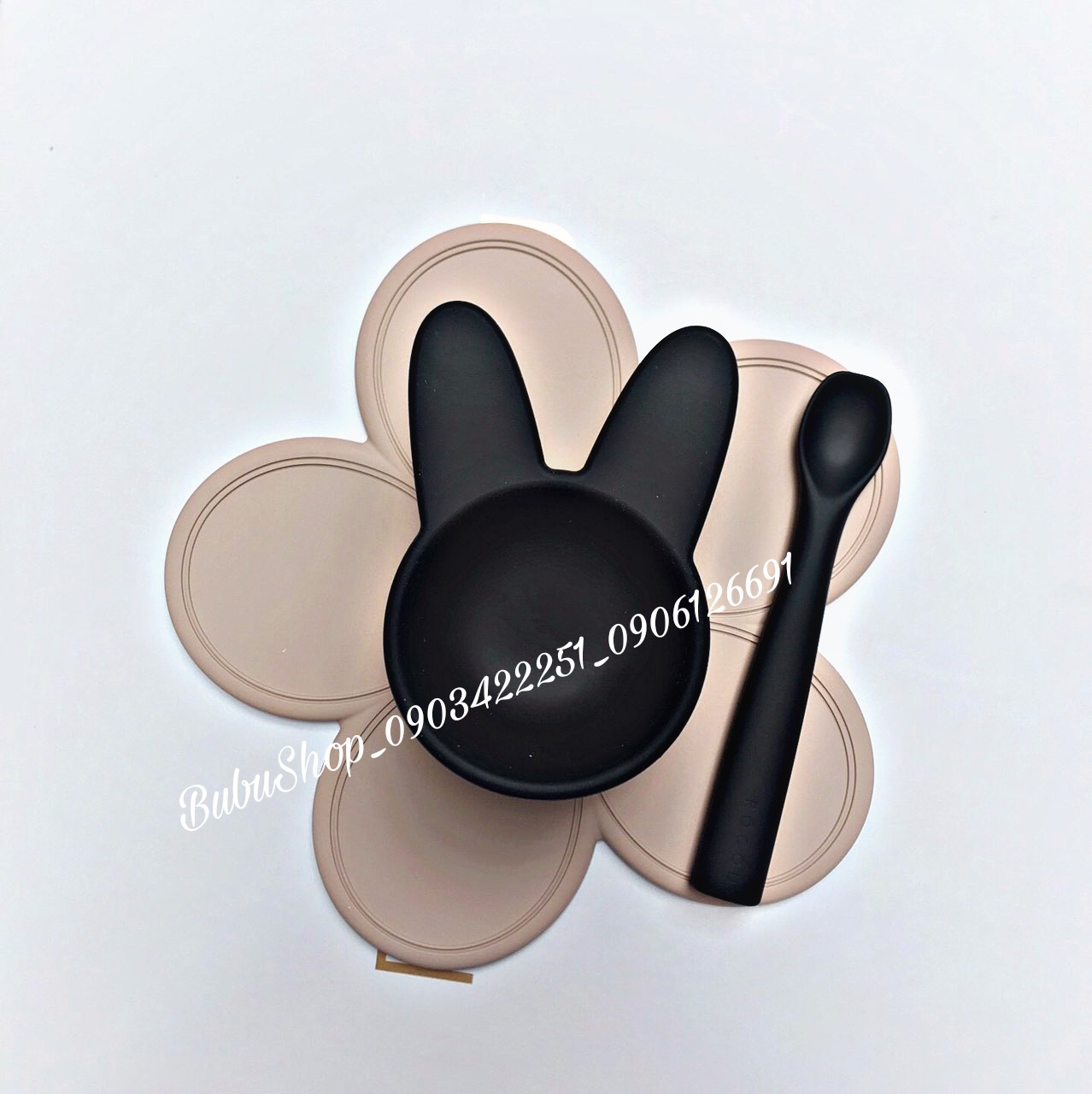 Set bát ăn dặm silicon Rocou Hàn quốc cho bé