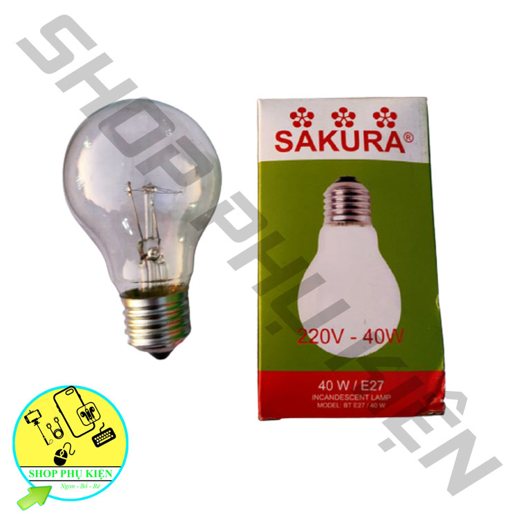 Bóng Đèn Sợi Đốt, Bóng Dây Tóc 25W, 40W, 60W, 100W, 200W đui E27, Ánh Sáng Vàng Dùng Cho Đèn Học, Sưởi Ấm, Xây Dựng, Vườn Cây