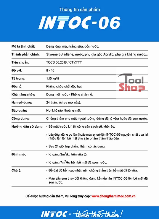 CHỐNG THẤM INTOC-06 (5 KG)