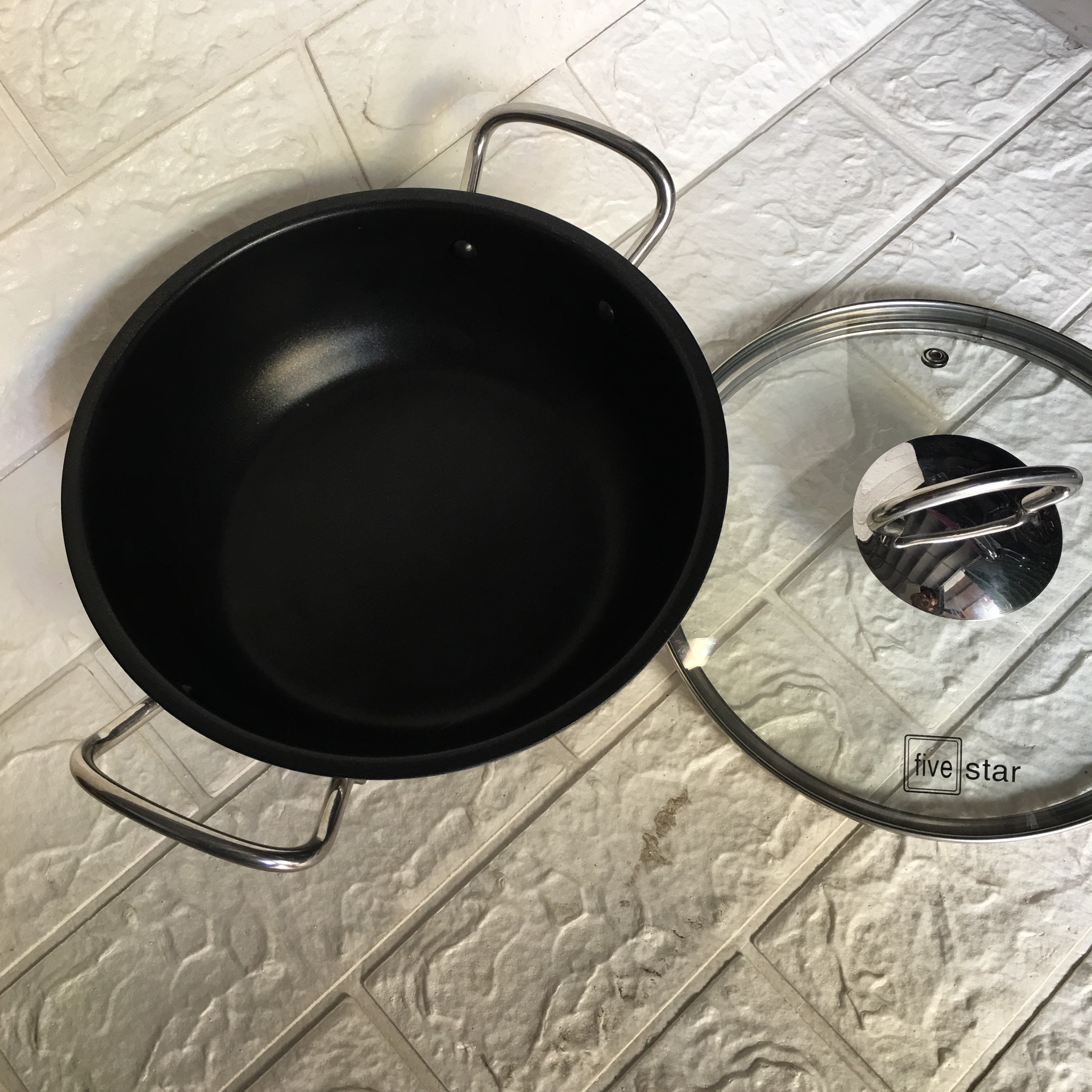 Chảo 3 đáy-Five star - Size 20cm - 2 quai