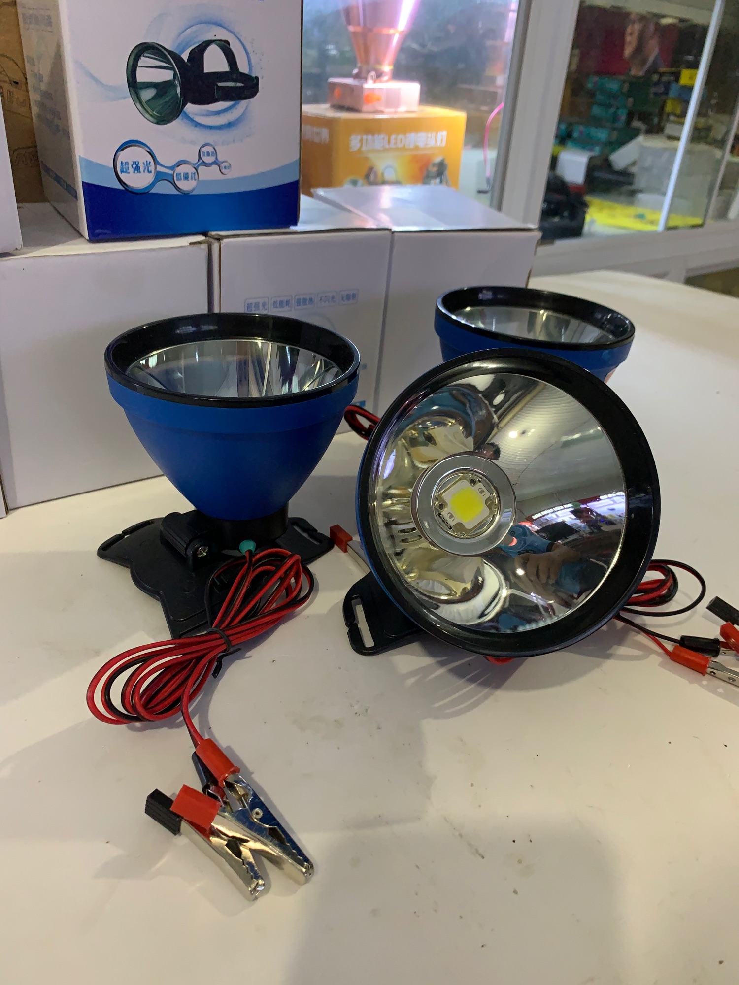 Đèn đội đầu kẹp bình ắc quy 12v siêu sáng ML1201