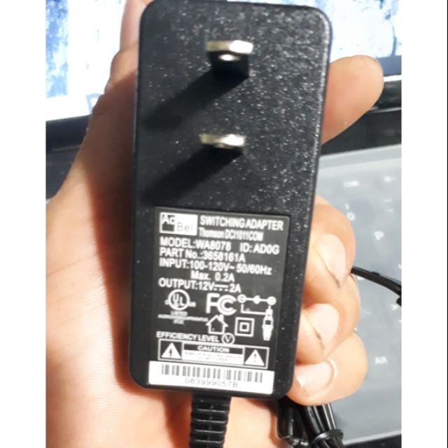 Nguồn camera acbel 12v 2a 5.5*2.1