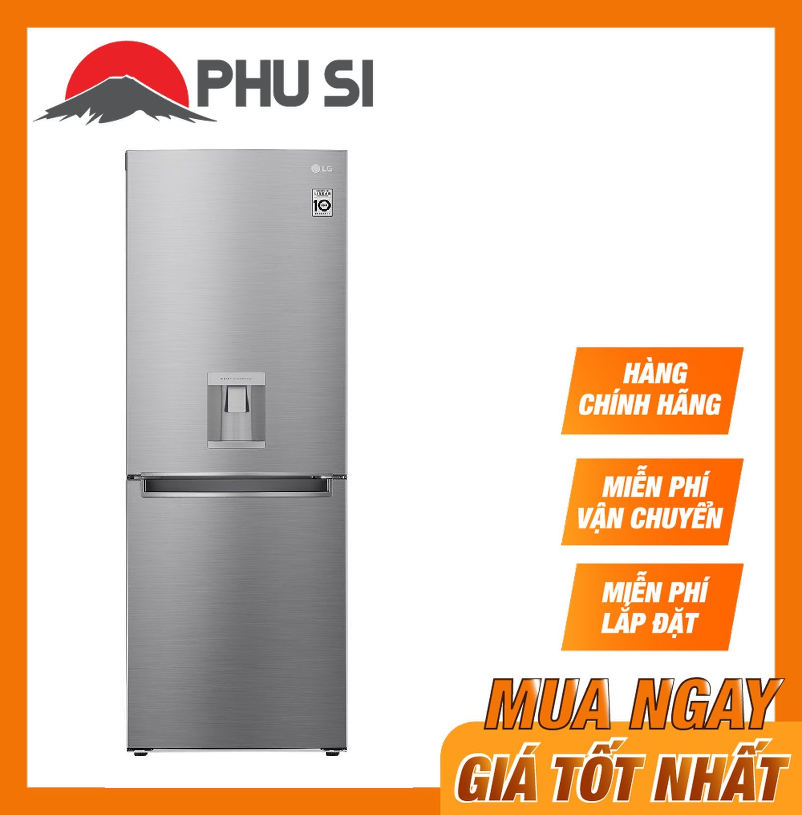✅[Trả góp 0%]Tủ Lạnh LG Inverter 305 Lít GR-D305PS