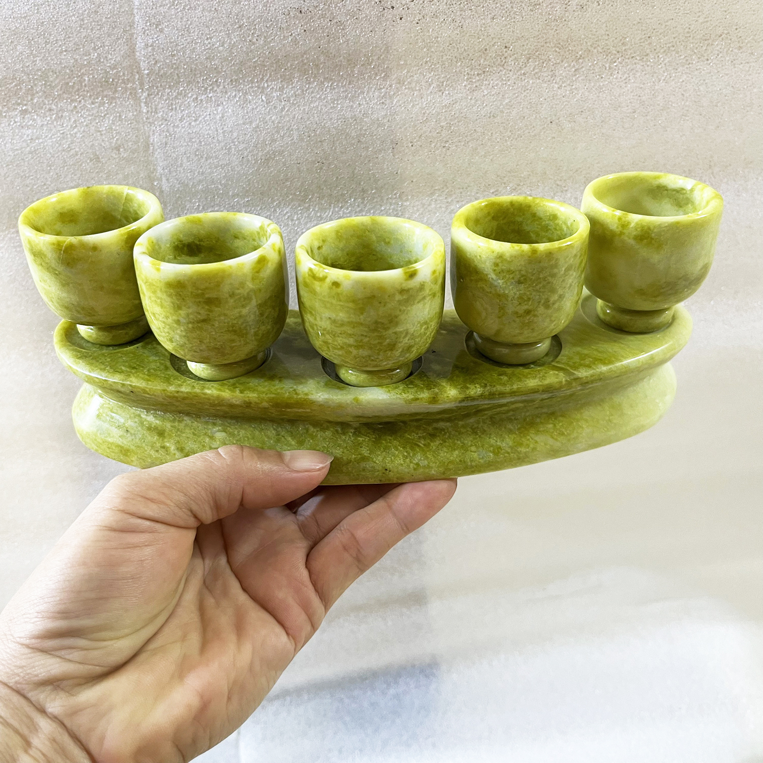 [HCM]Chén thờ cúng, chén nước thờ cúng hoàn toàn ngọc CHẾ TÁC THỦ CÔNG