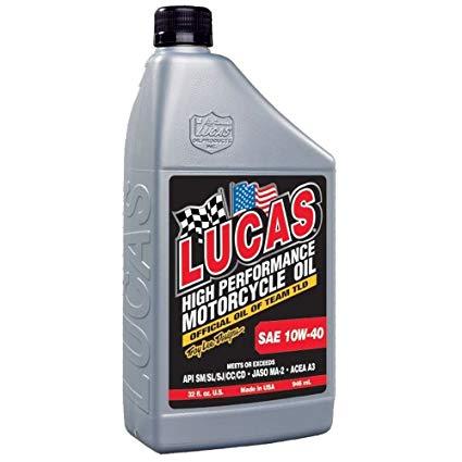 Nhớt cao cấp xe máy LUCAS High Performance 10W40 Motorcycle Oil 946ml