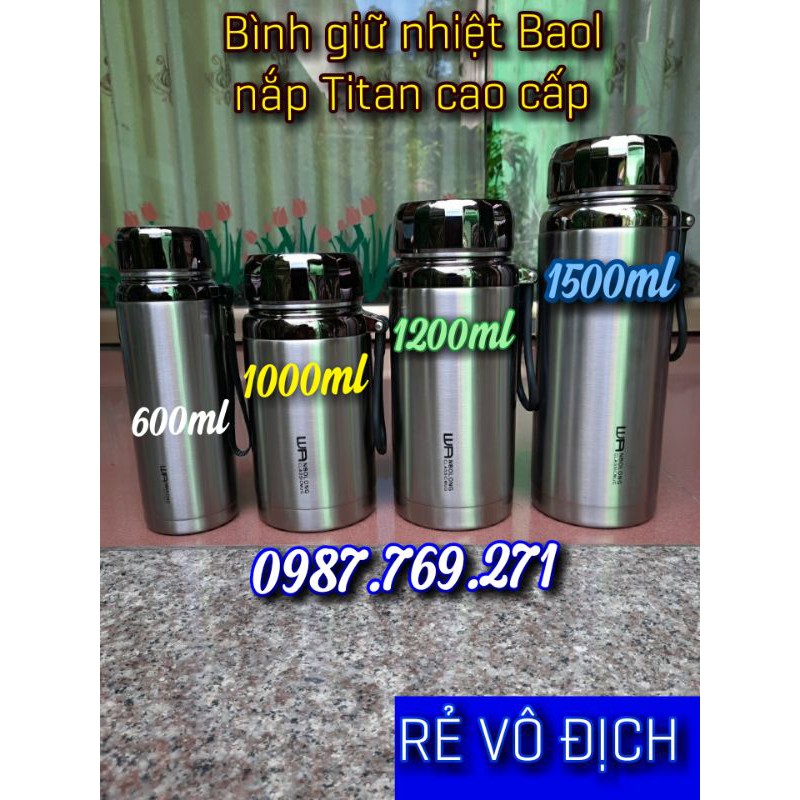 Bình giữ nhiệt Baol nắp titan 1200ml 1500ml