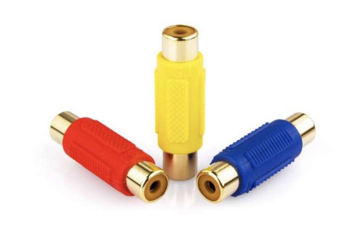 [HCM]Combo 2 Đầu nối cáp loa AV/Audio (bông sen) 2 đầu âm (jack nối AV RCA)