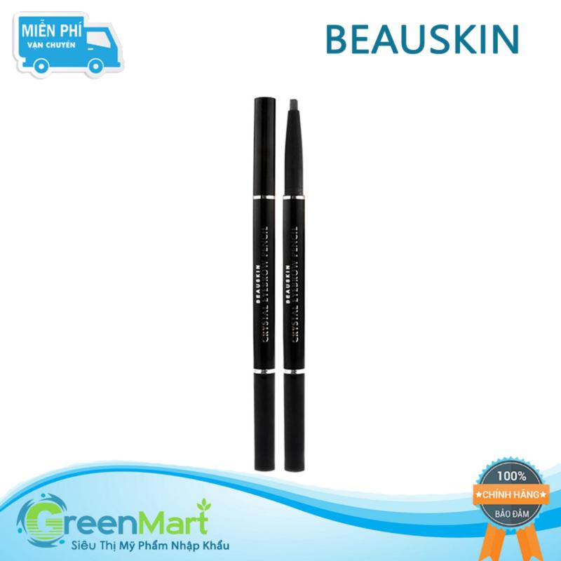 Chì kẻ chân mày không lem Hàn Quốc Beauskin Crystal Auto Eyebrow Pencil- Đen nâu - Green Mart HCM cao cấp
